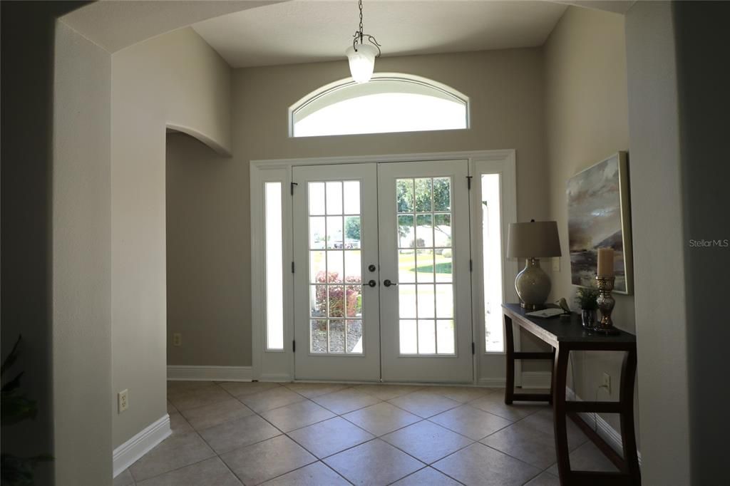 French Door with sidelights entry