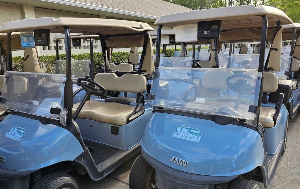 Club's fleet of golf carts