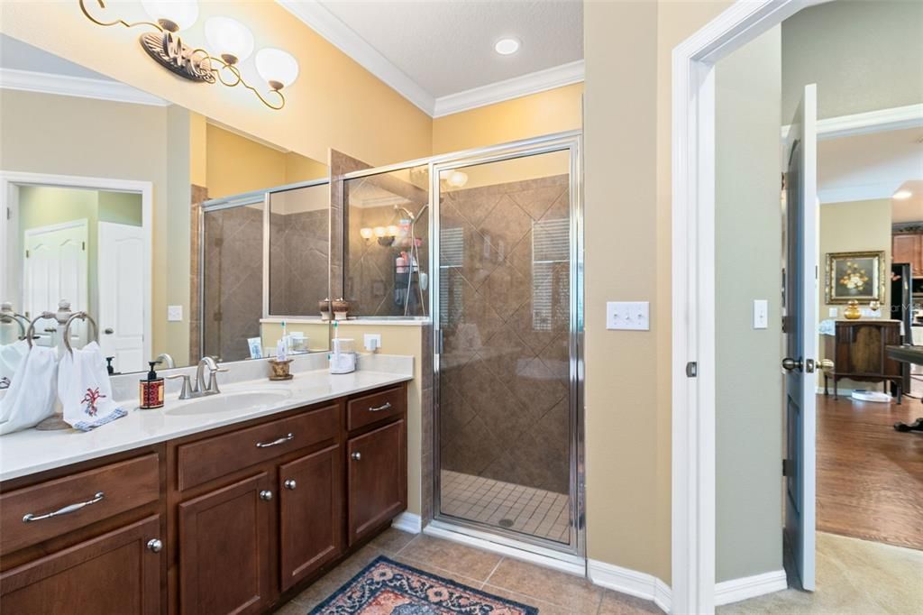 You'll also enjoy a large walk-in shower.
