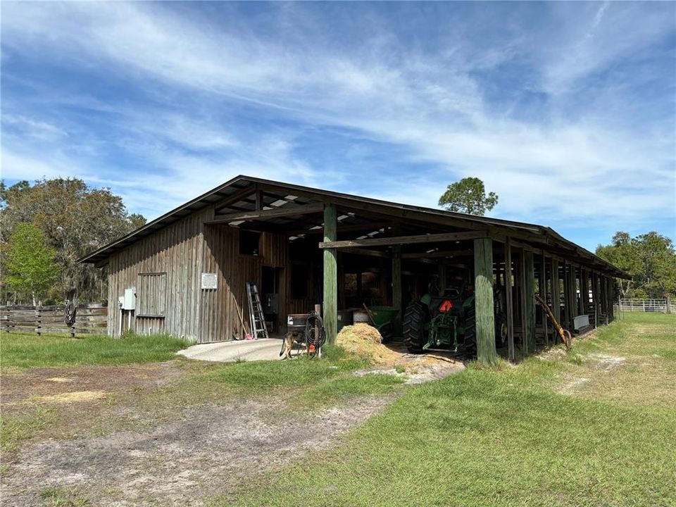 one of 2 pole barns - has a center aisle