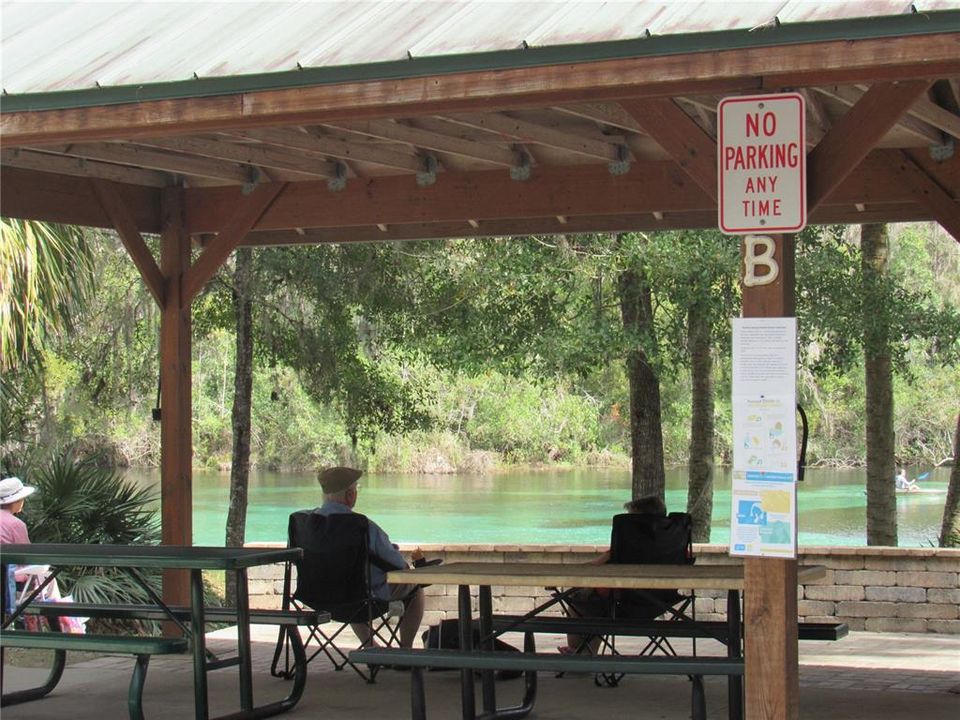 pavilions to enjoy the river and friends