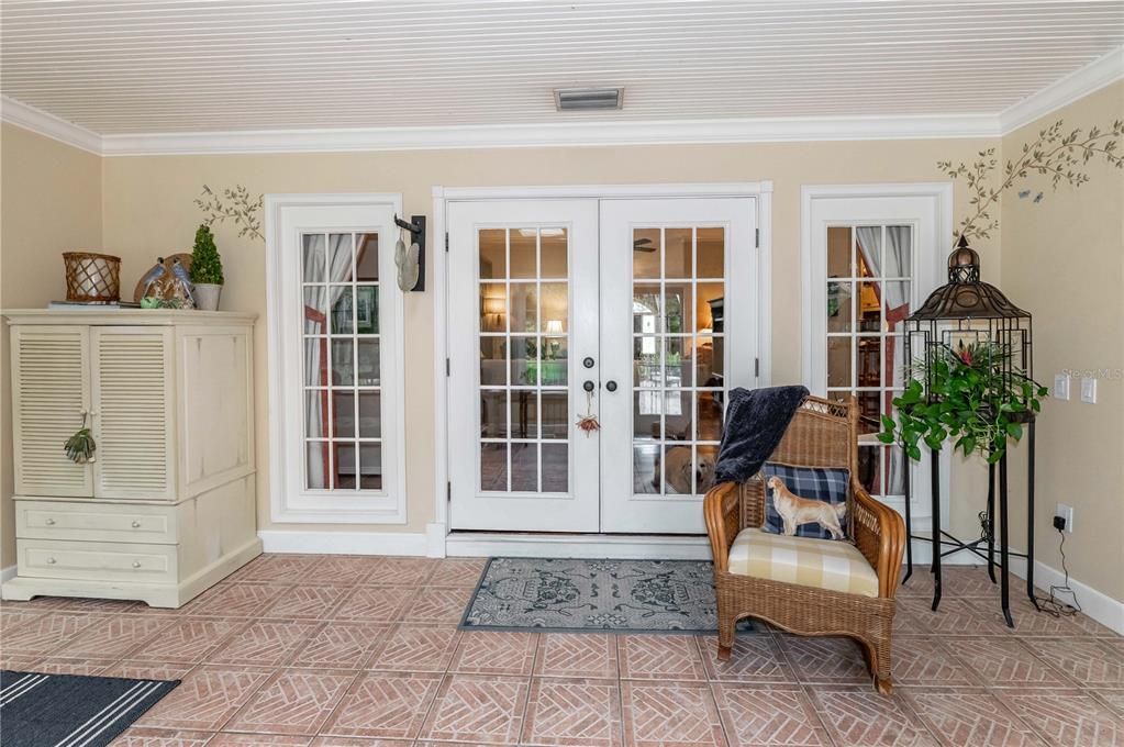 French Doors into Living Room