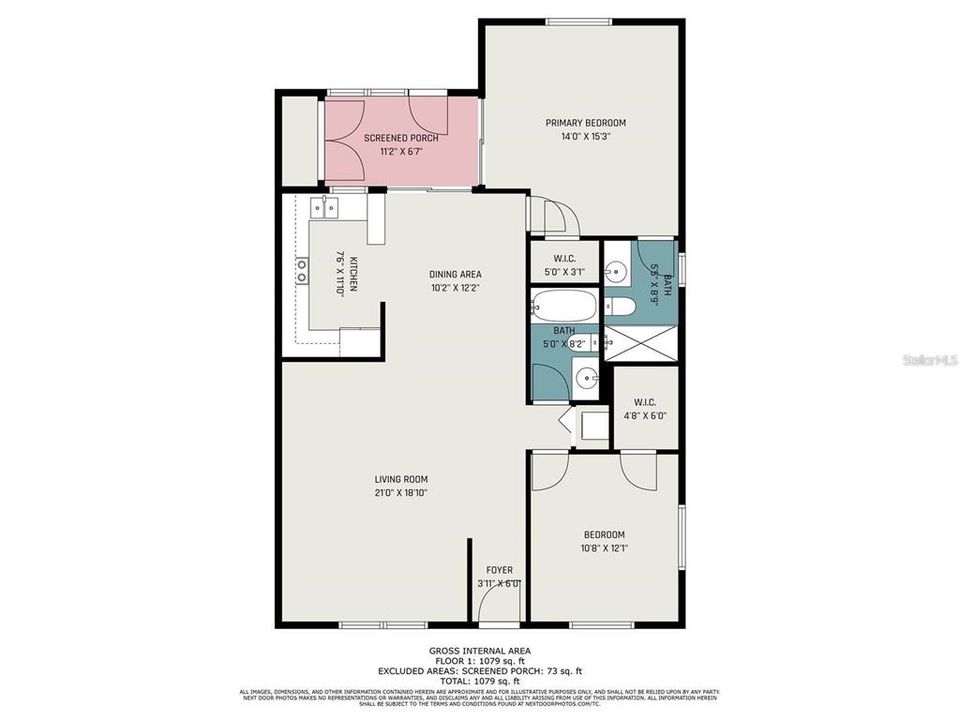 For Sale: $145,000 (2 beds, 2 baths, 1170 Square Feet)
