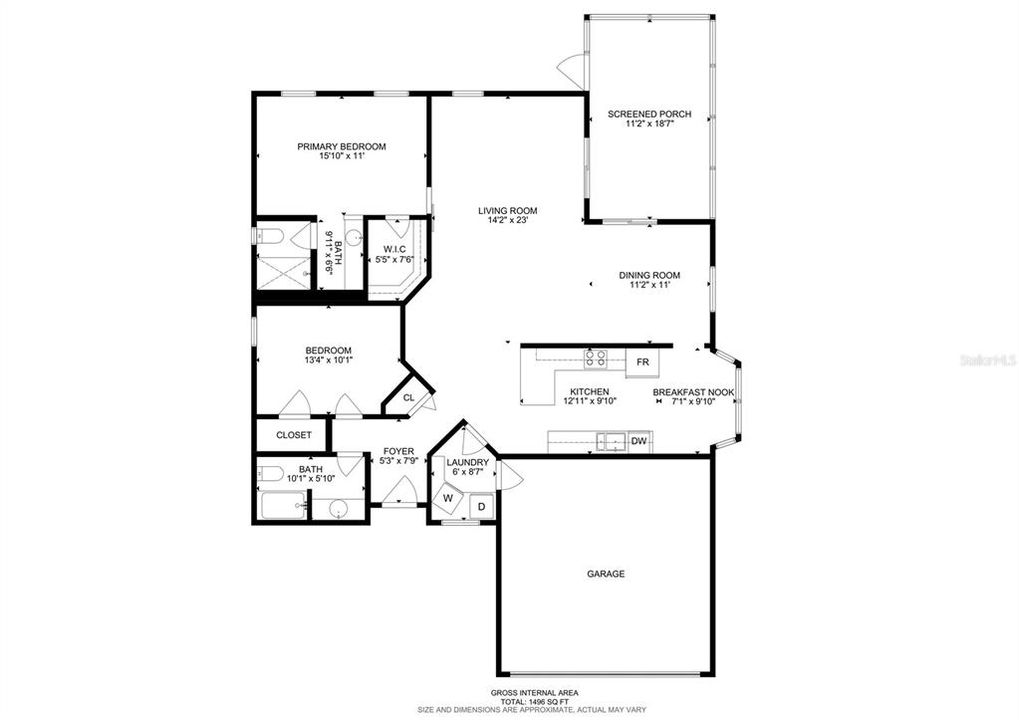 For Sale: $275,000 (2 beds, 2 baths, 1481 Square Feet)