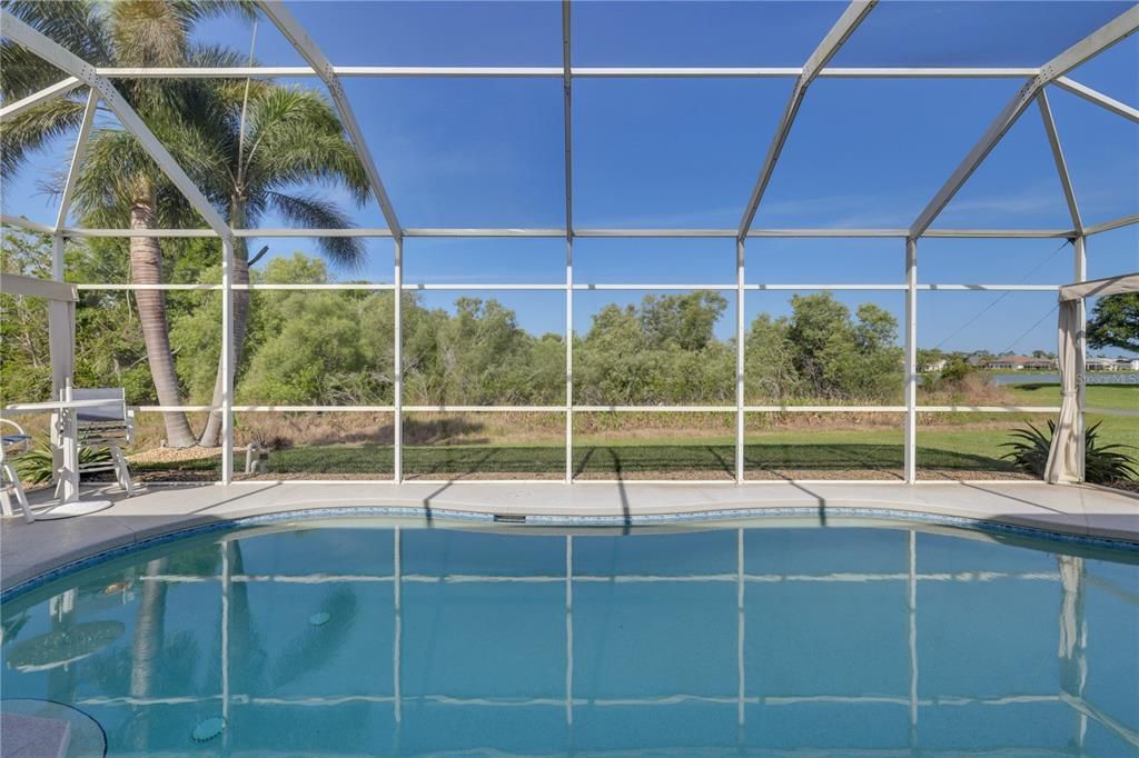 Your private Sparkling Pool.....Check out the privacy out back....