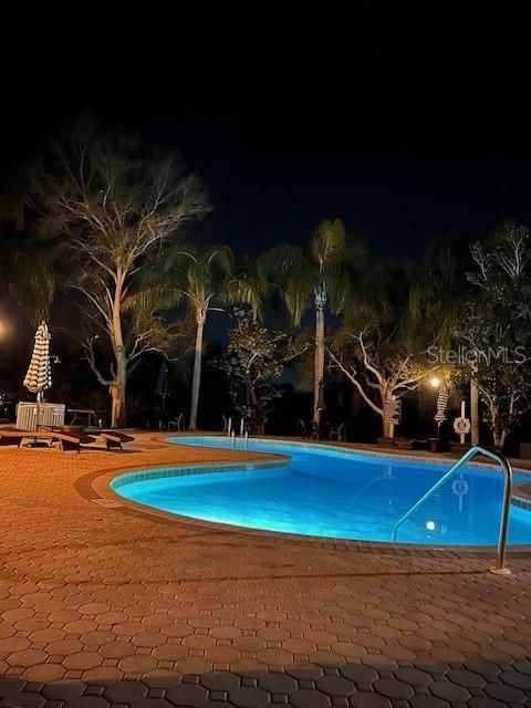 Tranquil evenings by the pool.