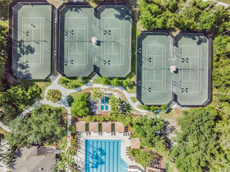 Lots of tennis courts - and swim laps in the pool!