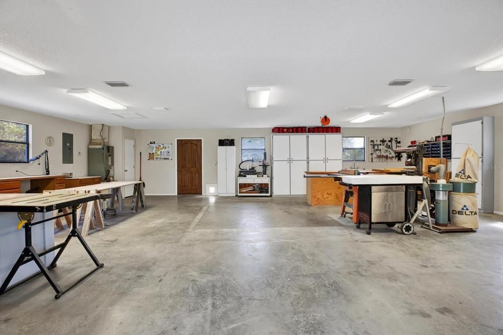 Interior of 1,000 SF Building with HVAC and Plumbing