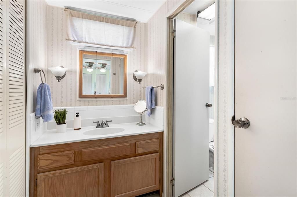 Primary Bathroom with Close and Separate Vanity Area