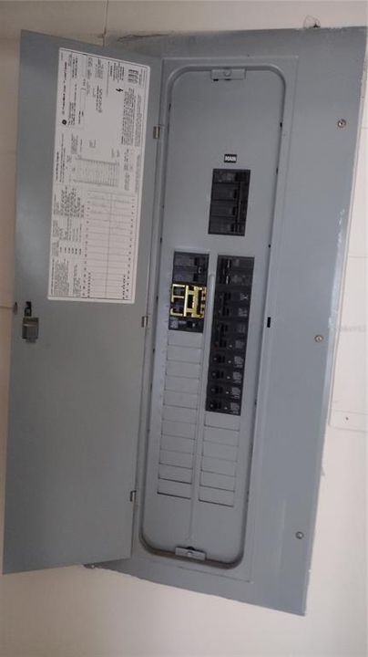 New and updated 200 amp electric panel with plenty of spaces for additional ciruits