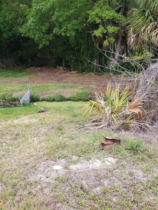 Property sits behind drainage canal to the right