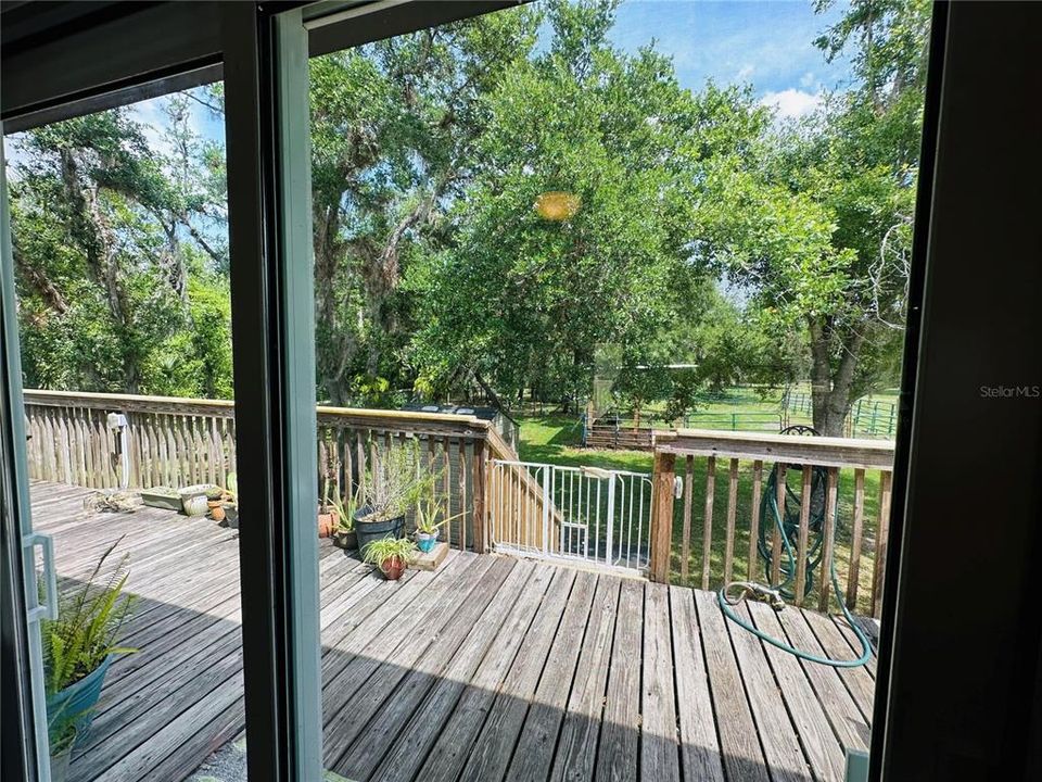 Impact Sliding glass doors and Impact French Doors to Deck.