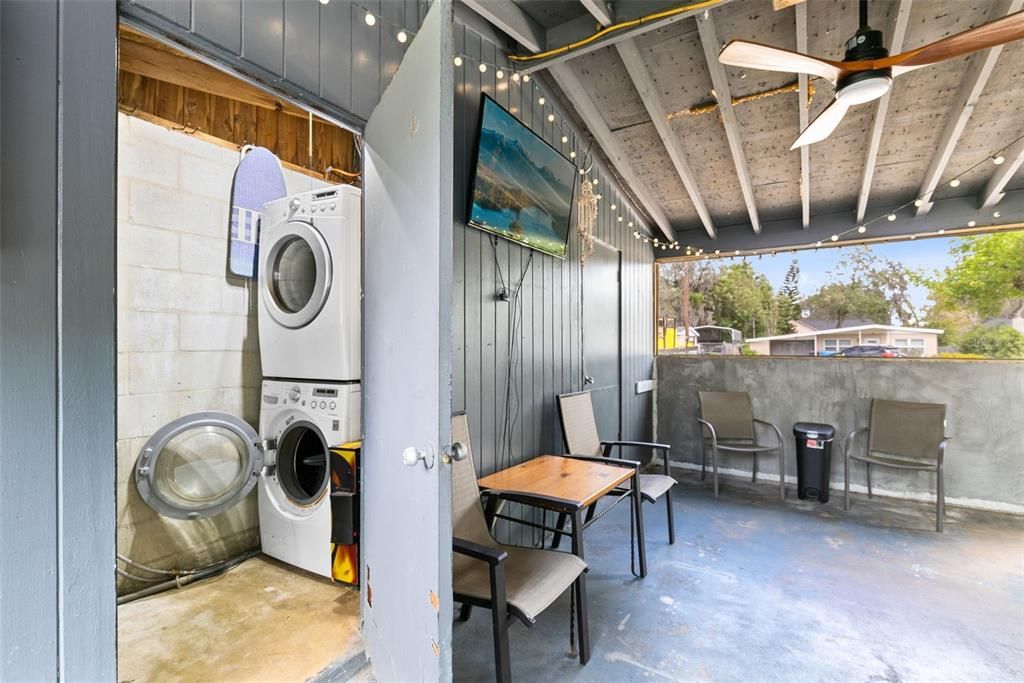 The adjacent laundry room provides easy access from the patio, adding convenience to your daily routine.