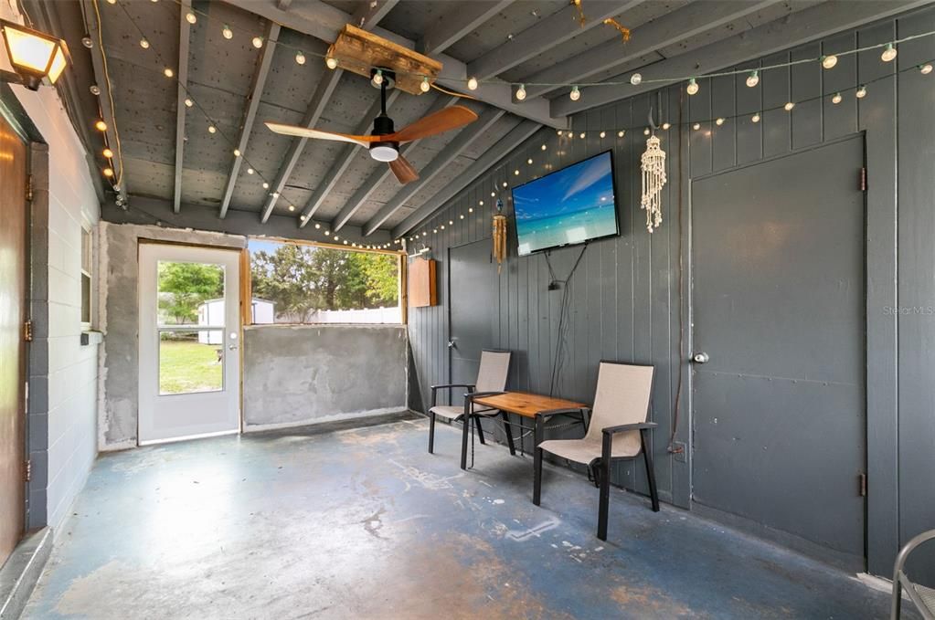 Welcome to your spacious screened patio.