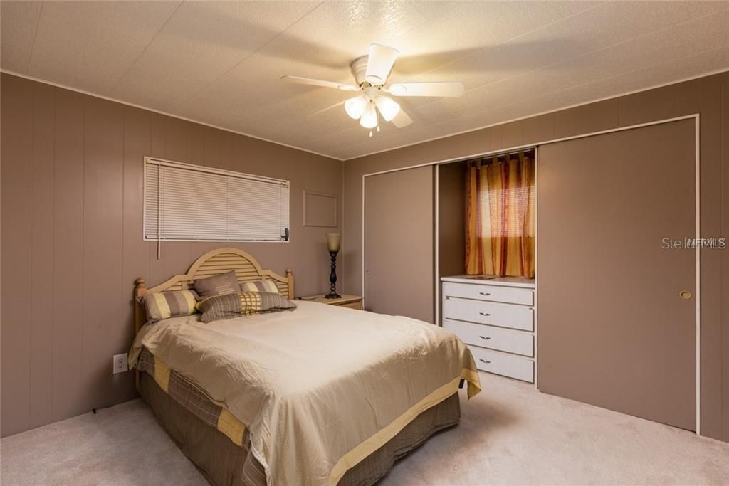 The second bedroom offers multiple closets as well.