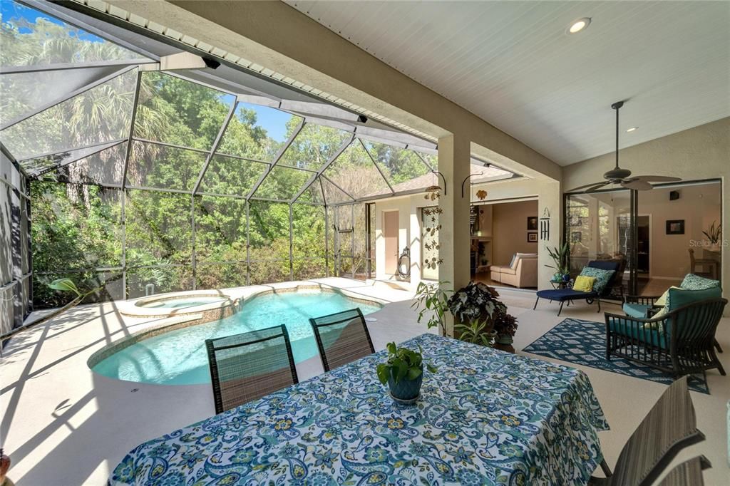 Covered Lanai is Perfect Size for Entertaining