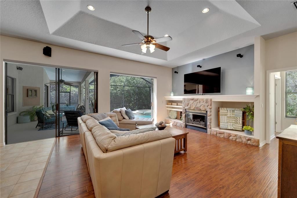 Open the Sliding Doors in the Great Room for Easy Access during parties to the POOL and Covered Lanai!