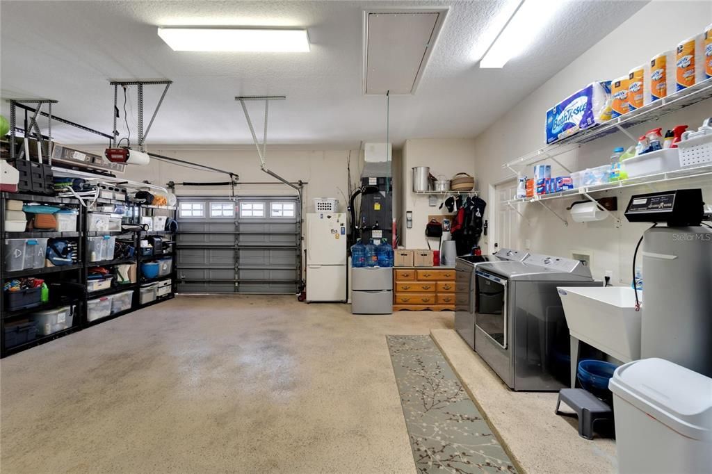 Garage offers plenty of storage