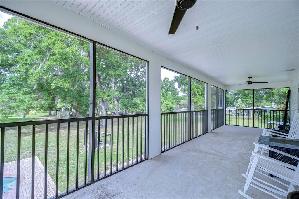 Oversized back porch!