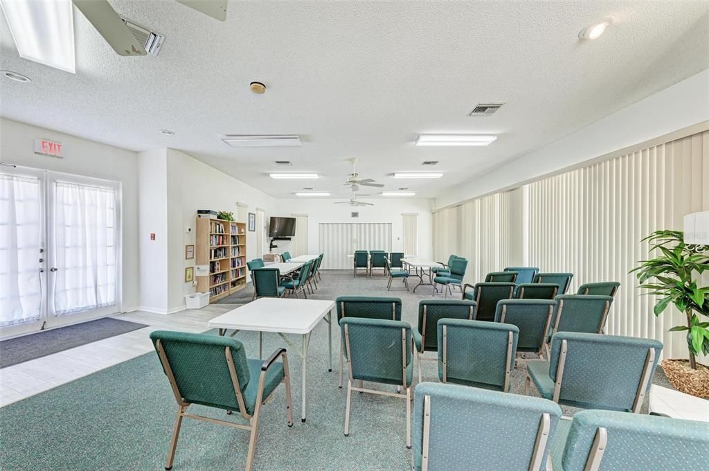 Clubhouse Gathering Room with various scheduled activities