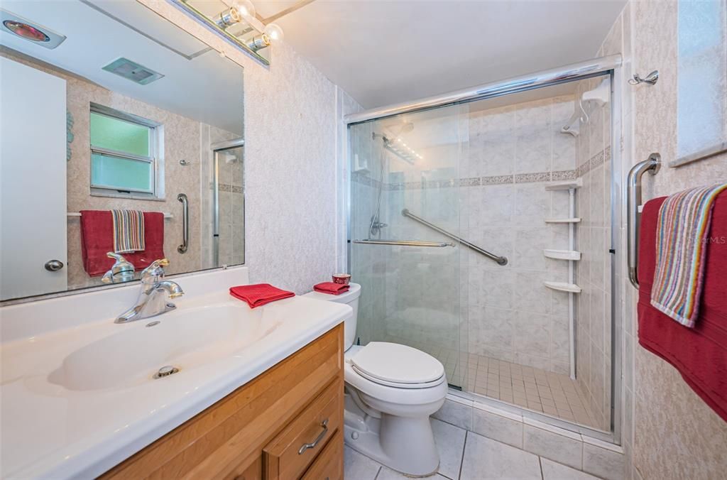 .. Completely Updated Guest Bathroom with Walk in Shower..