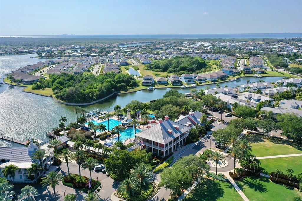 Main Mirabay Clubhouse with view of Tampa Bay