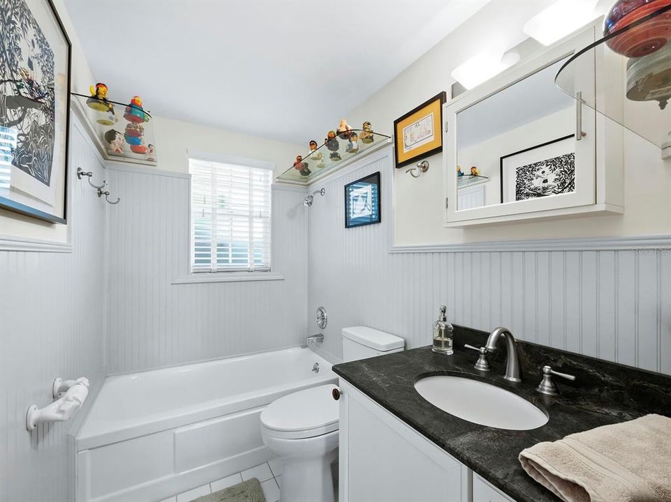 The perfect updated cottage style bathroom