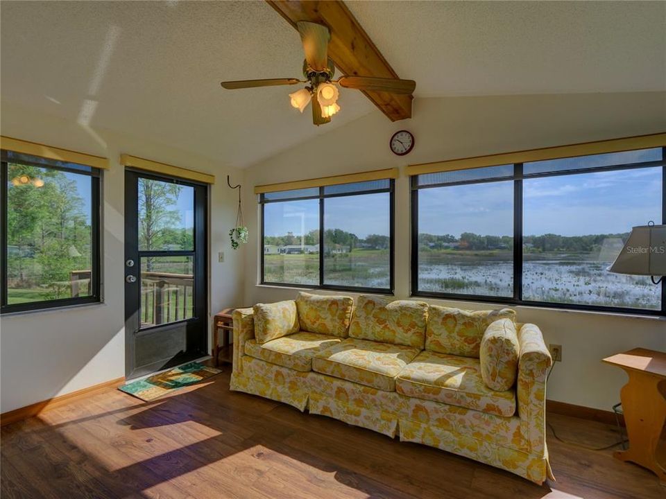 Florida Room with Pull Down Shades for every Window