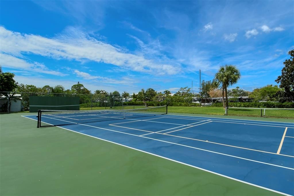 Tennis and pickleball courts.
