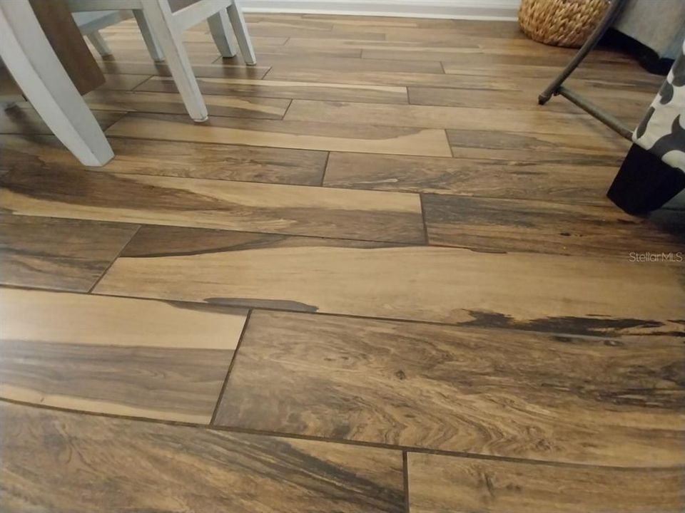 FAUX WOOD TILE ON FIRST FLOOR