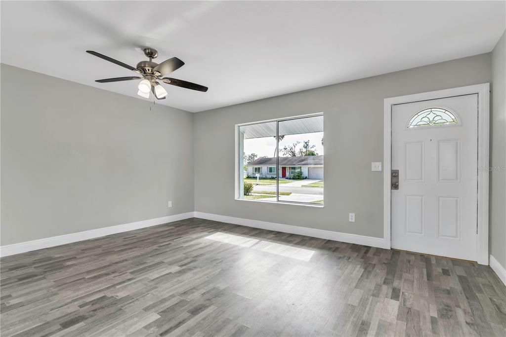 Living room and front door