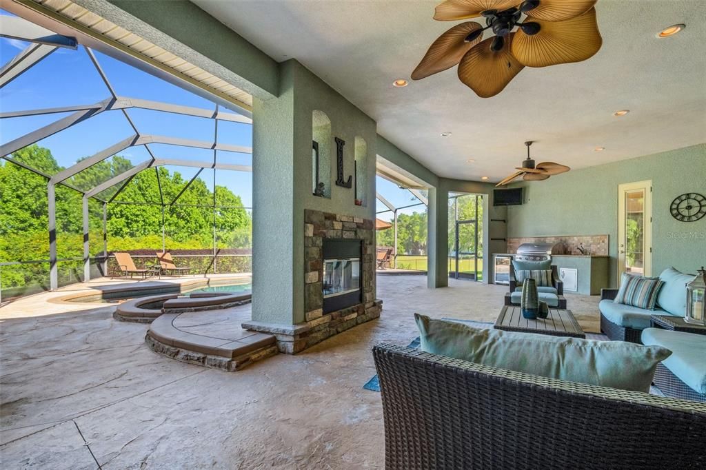 Pool patio ,wood burning fire place along with plenty of space for entertaining.