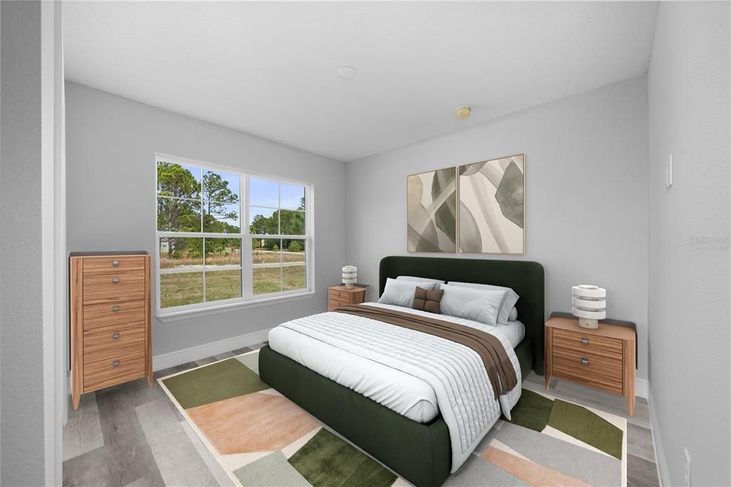 Bedroom 1 - Model Home. Virtually Staged.
