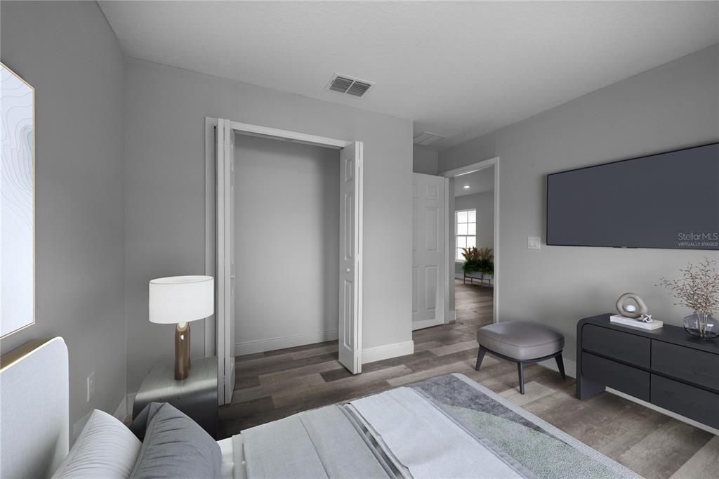 Bedroom 2 - Model Home. Virtually Staged.