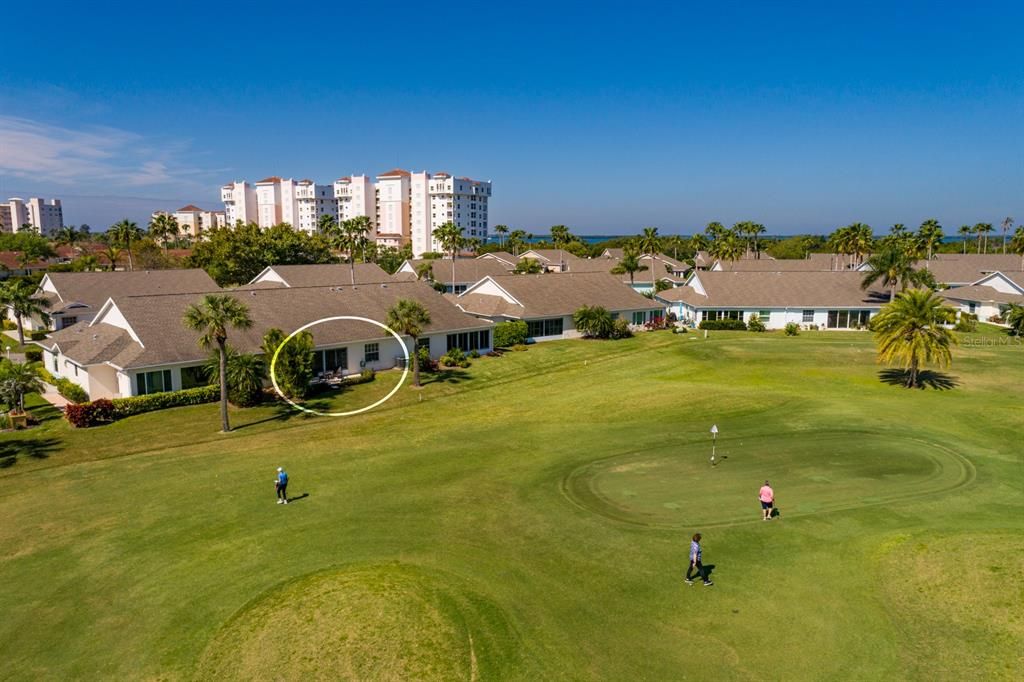 Villa on the 16th green of Terra Ceia Golf Course.
