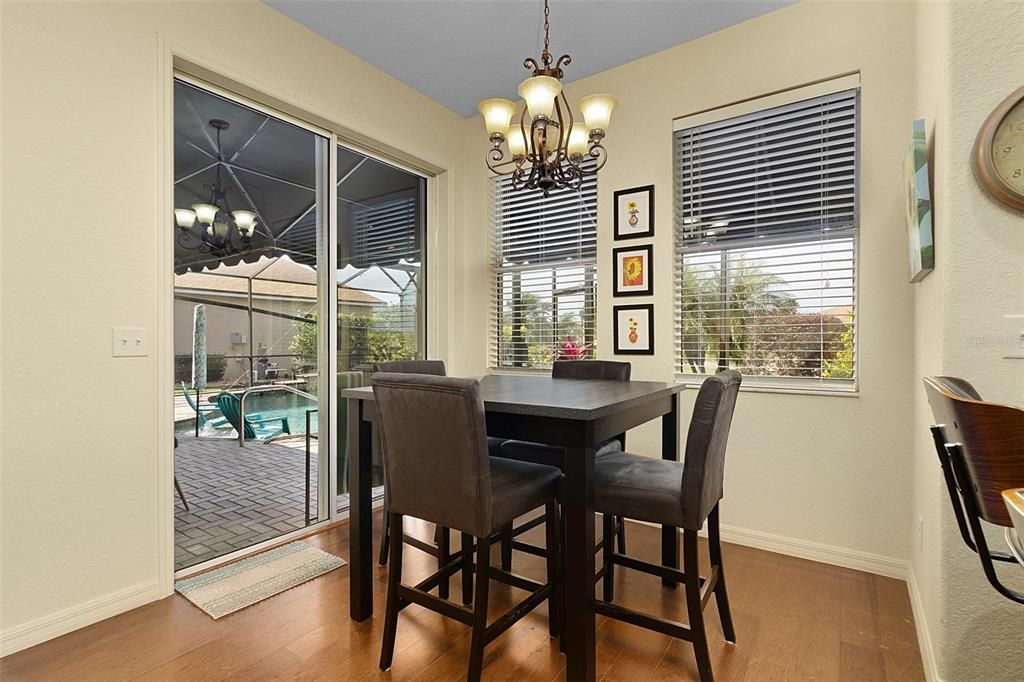 In-Law Dining Room with view of Pool