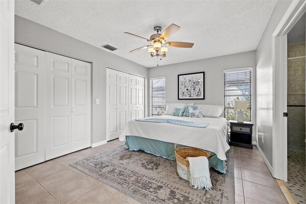 Bedroom 4 with ensuite bath that leads to pool