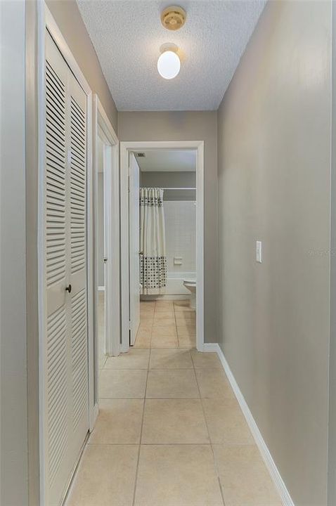 Hallway to guest bedroom