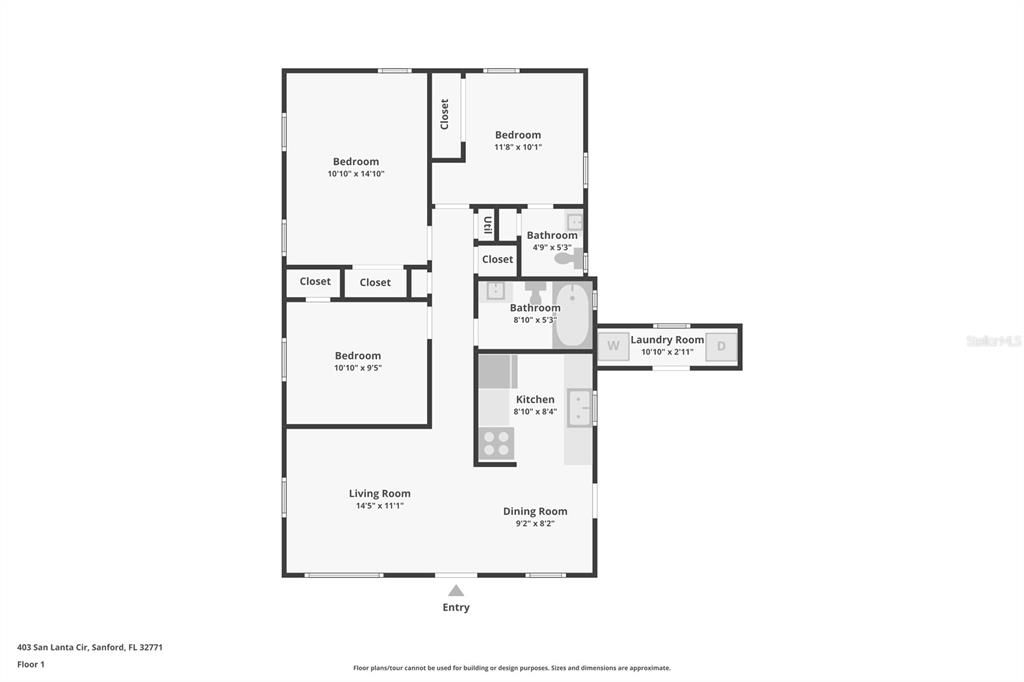 For Sale: $275,000 (3 beds, 1 baths, 936 Square Feet)