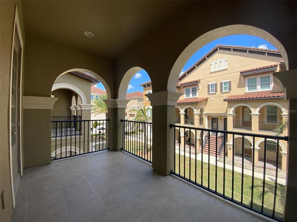 Upstairs balcony