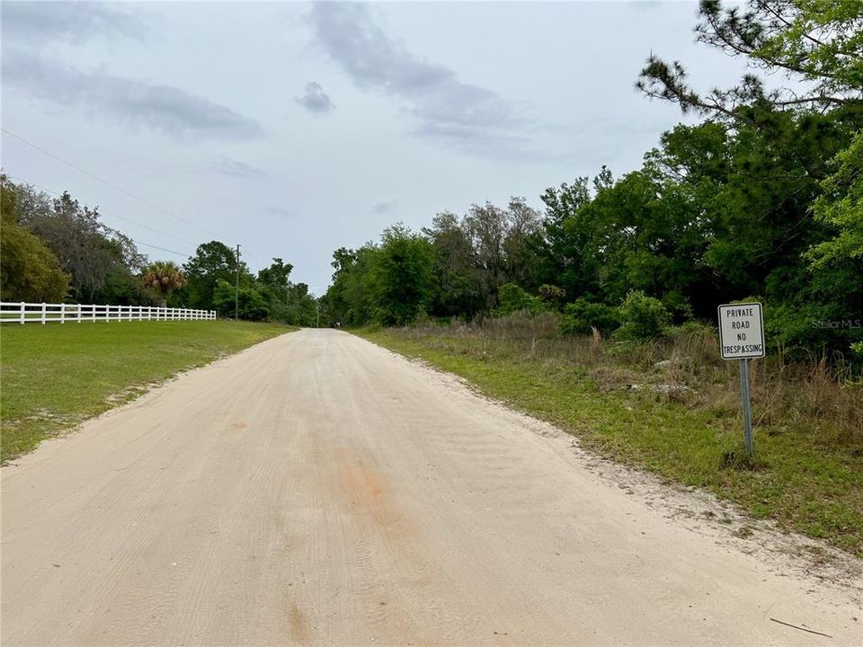 Start of road off Master Blvd