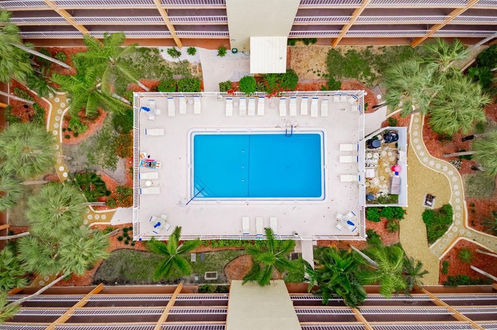 Aerial of pool