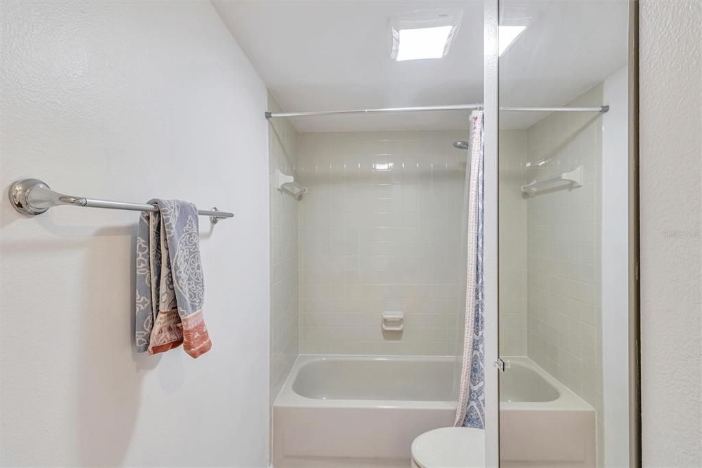 Full bathroom on the 2nd floor with tub shower combination