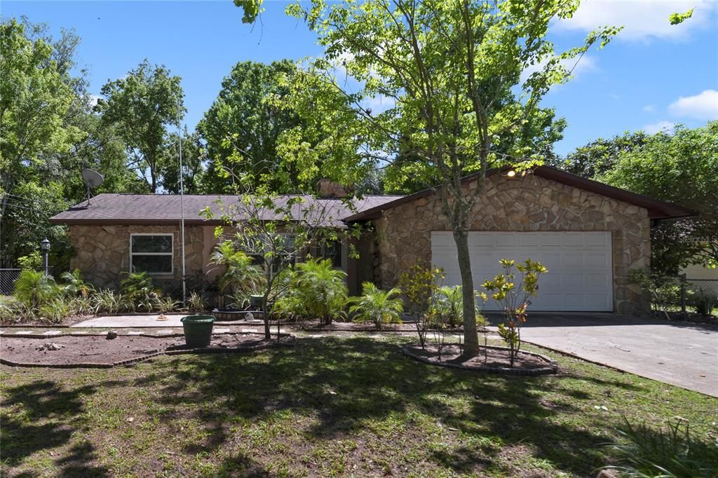 On a large .36 ACRE LOT, this 2-bedroom, 1.5-bath home has open living and dining areas, a spacious kitchen and NO HOA!
