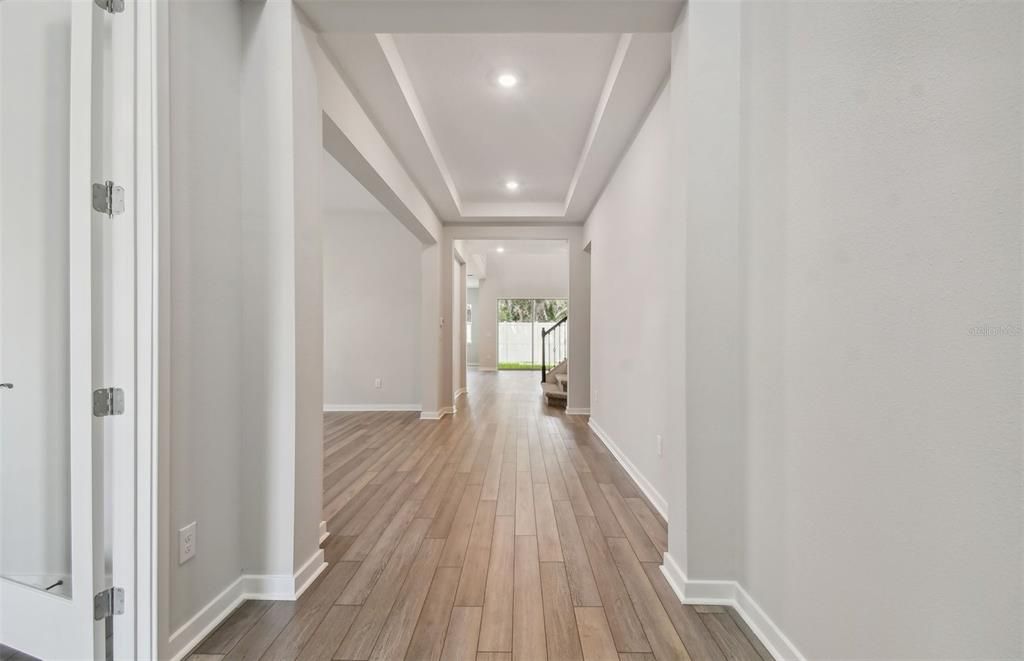 Tray Ceiling in Foyer