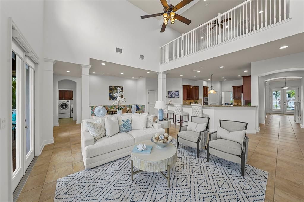 Stunning Family Room open to second floor loft, fantastic flow.