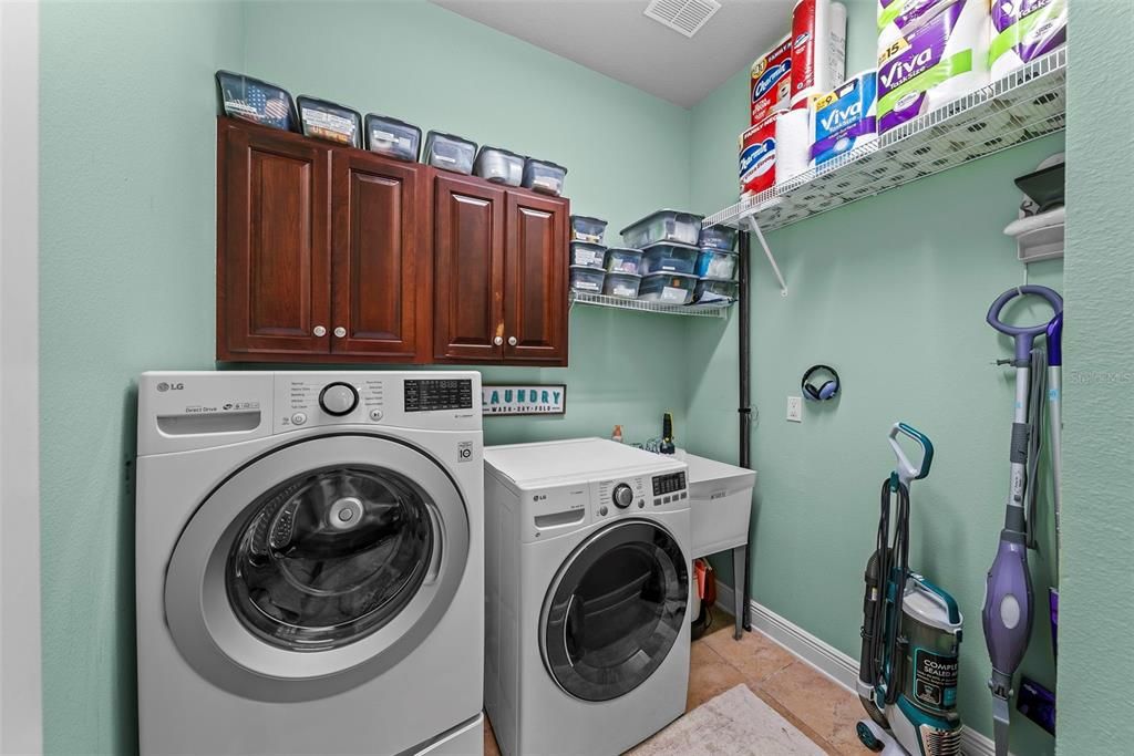 First Floor Laundry convenient to back patio, garage, and kitchen.