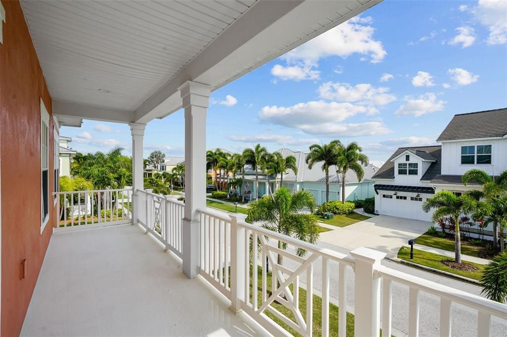 Second floor balcony accessible through bedroom 3.