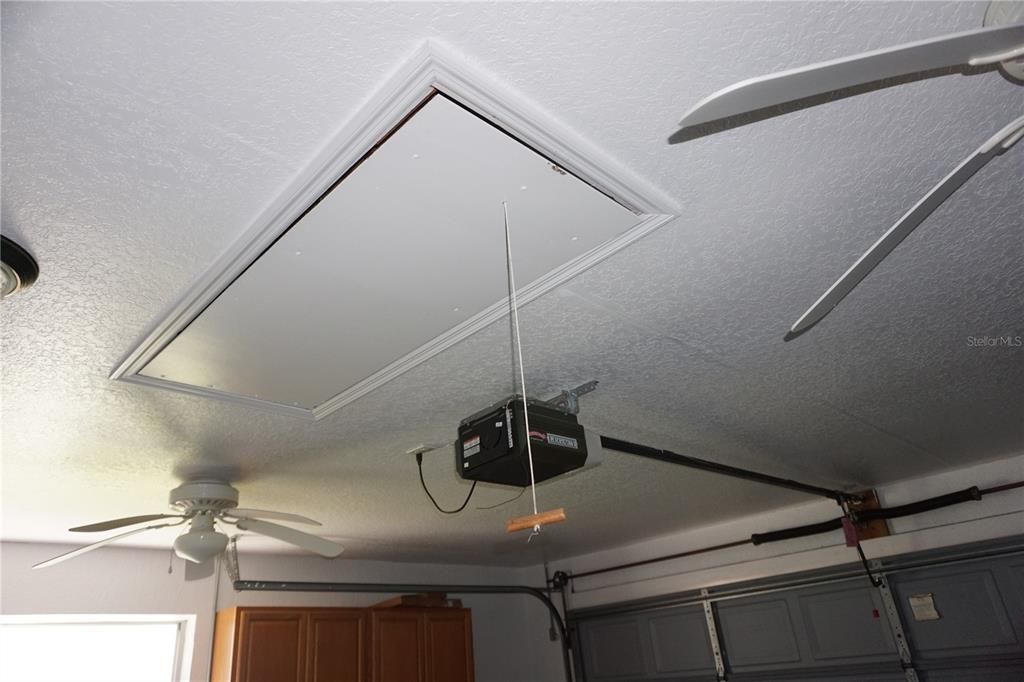 Access to attic in garage
