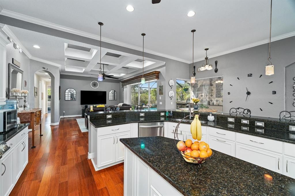 Kitchen with Granite Countertops|Wood Cabinets|Stainless Steel Appliances
